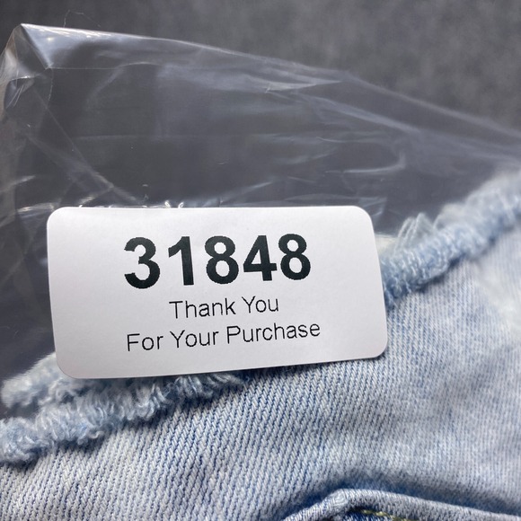 Levis Cut Off Shorts Women 33 Blue Jorts Distressed Daisy Duke Booty Biker A2 - Picture 10 of 10